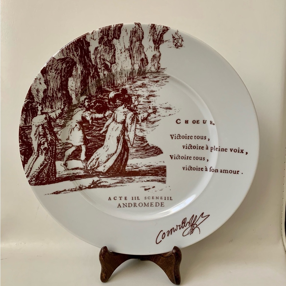 Antique Collectible Plate Comedie - Francaise Paris